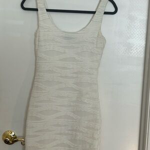 Aqua Ivory Wave Pattern Mini Dress